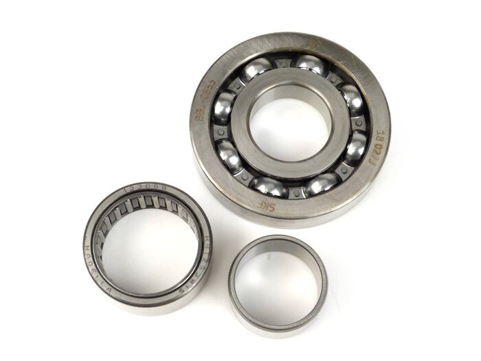 Ball bearing set crankshaft -MALOSSI Sport Vespa PX- 613912 (25x62x12mm) - C4, ball Ø=10.3mm + NBI 253815- (25x38x15mm) - (used for crankshaft Vespa PX, Sprint Veloce, Rally200 (Ducati))