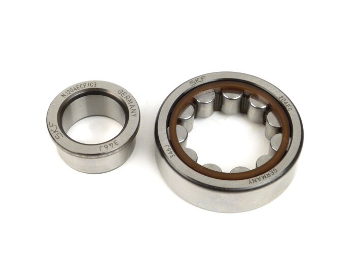 Rullager vevaxel -MALOSSI- NU 204 ECP (20x47x14mm) - C3 polyamid - (används för vevaxel generator sida Vespa V50, V90, SS50, SS90, PV125, ET3, PK S, PK XL)