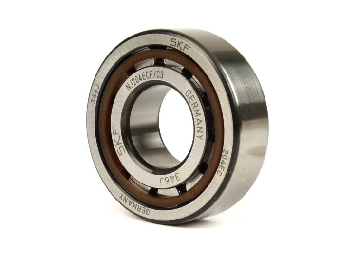 Bantalan rol poros engkol -MALOSSI- NU 205 (25x52x15mm) tipe 1 - poliamida C3 - (digunakan untuk sisi poros engkol alternator Lambretta LI (seri 2-3), LIS, SX, TV (seri 2-3), Vespa T5 125cc, GS160 / GS4, SS180)