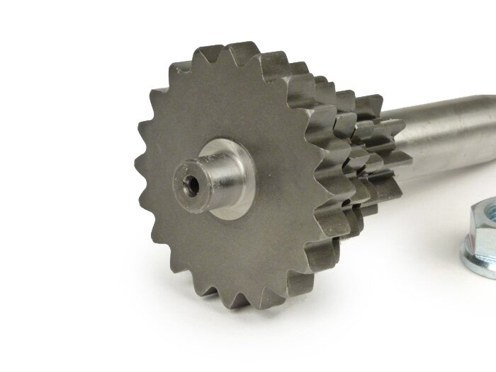 Gear cluster -MALOSSI Sport- Vespa V50, PV125, ET3, PK50, PK80, PK125 S-XL - 10-14-17-20 teeth (used with genuine gear box, shortens 3rd and 4th gear)
