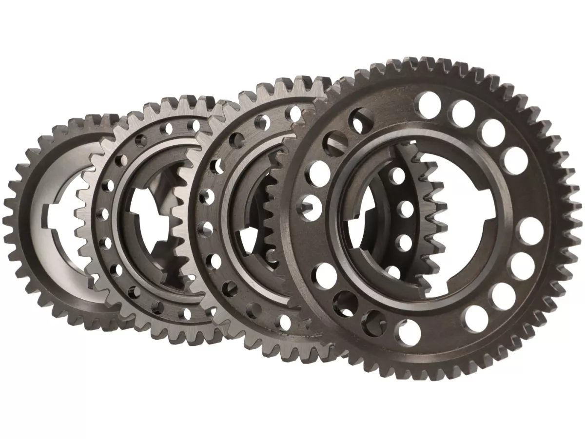 Gear set -MALOSSI ORIGINAL- Vespa PX Lusso (1984-) 125-150-200cc - 57, 42, 38 dan 35 gigi