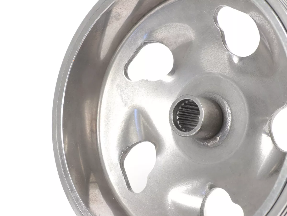 Clutch bell -MALOSSI Maxi Wing Clutch Bell- Ø125mm - HONDA 125-150, KYMCO 125-200, SYM 125-200, PEUGEOT 125-150, SCOMADI TT 125, Royal Alloy GP 125, LAMBRETTA V 125 Special