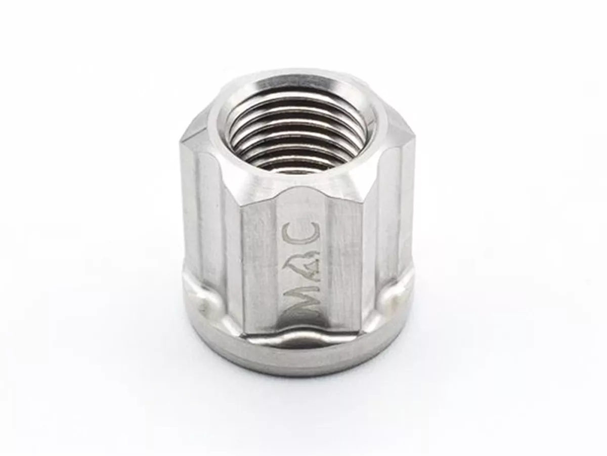 Nut rear wheel axle -MC NUT- stainless steel- Piaggio Ciao, Bravo, Boxer, Si, Grillo