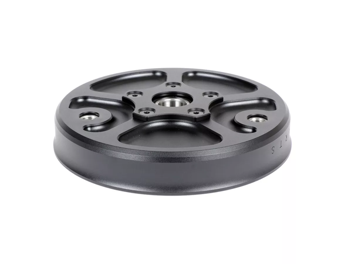 Plaque de roulement roue arrière -MCRWK- Piaggio Boxer 1 et Boxer 2 CNC aluminio noir