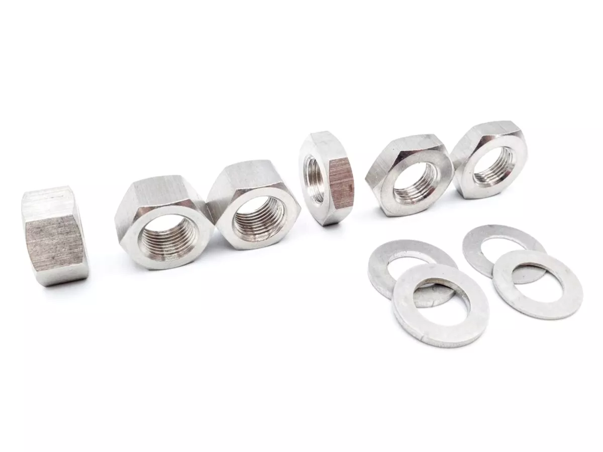 Front wheel distance set -MCPROPARTS- WSK stainless steel Piaggio Ciao, Bravo, Si, Boxer for cast rims