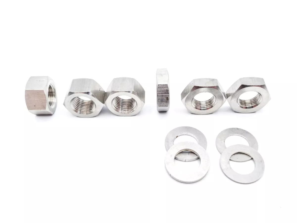 Front wheel distance set -MCPROPARTS- WSK stainless steel Piaggio Ciao, Bravo, Si, Boxer for cast rims