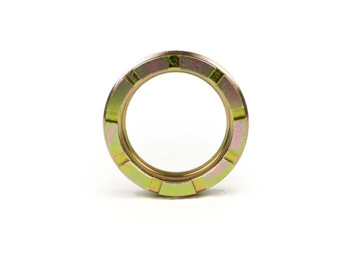 Écrou crénelé pour roulement roue arrière -VESPA Ø int.=40mm, Ø ext.=54mm, dents=9- Vespa GS160 (VSB1T, VSB2T), SS180 (VSC1T)