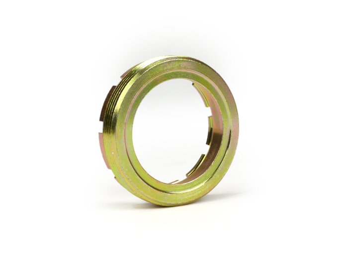 Écrou crénelé pour roulement roue arrière -VESPA Ø int.=40mm, Ø ext.=54mm, dents=9- Vespa GS160 (VSB1T, VSB2T), SS180 (VSC1T)