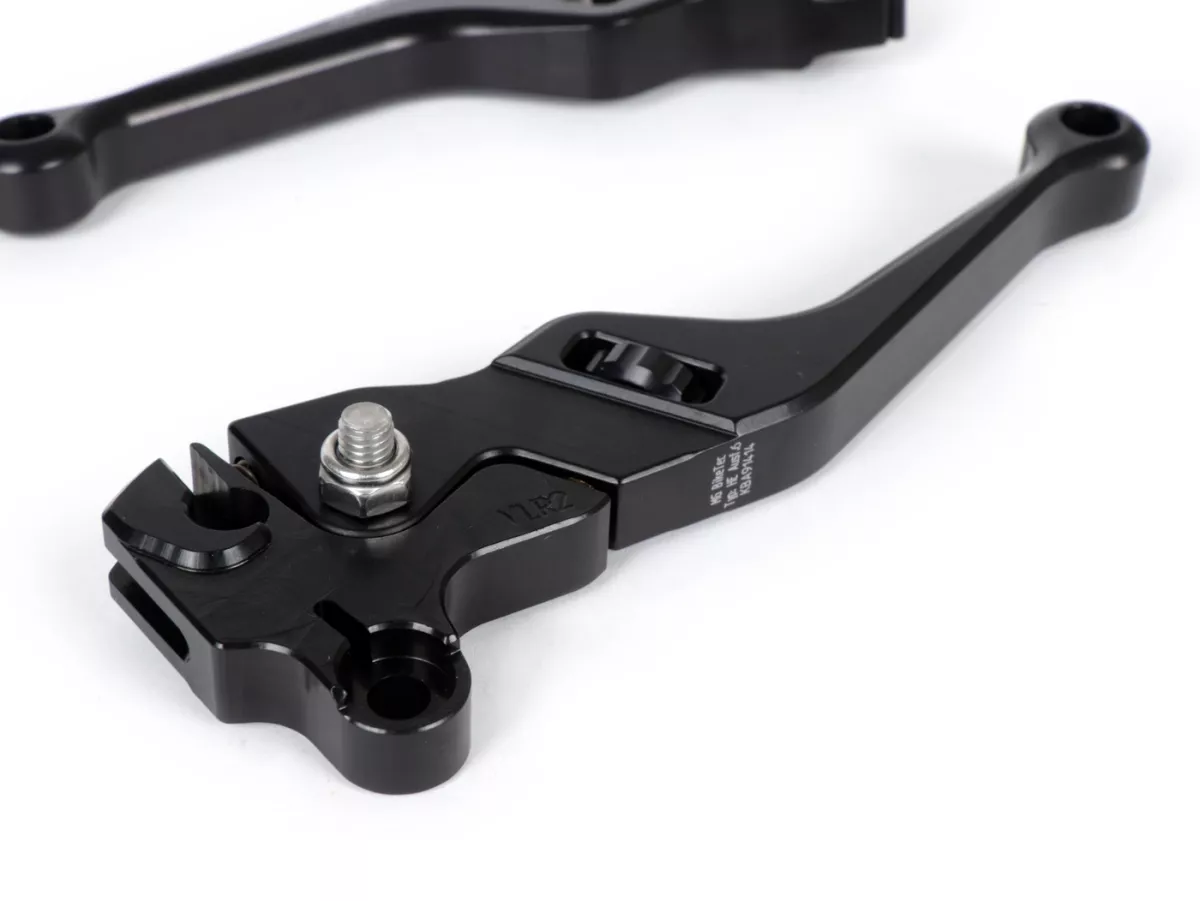 Juego de manetas de freno -MG-BIKETEC- ajustables, cortas - EG/ABE- Vespa LX 50 - 150 (2005 -), LXV 50 - 150 (2005 -) - Negro