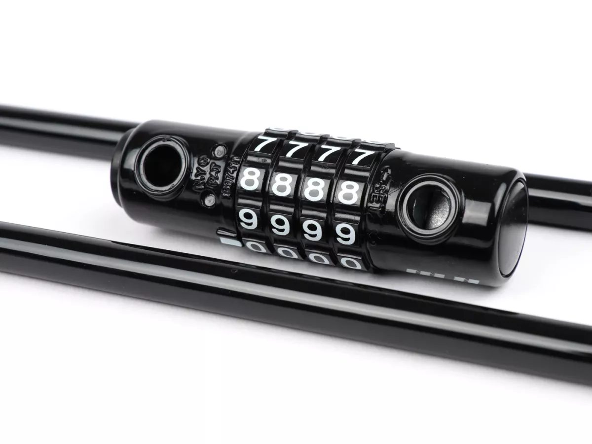 Cerradura de grillete -MotoNostra- Piaggio - Ciao, Bravo, Si, Boxer-, U-lock Crypto-4- 80mm x 300mm - negro