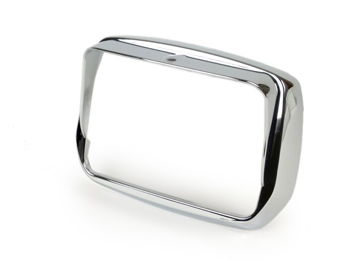 Headlight rim with visor -MOTO NOSTRA- Vespa S50, S125, S150 - chrome