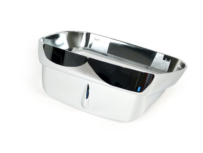 Headlight rim with visor -MOTO NOSTRA- Vespa S50, S125, S150 - chrome