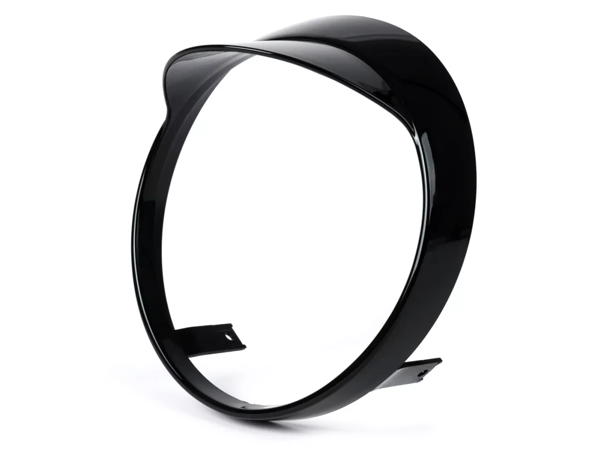 Aro embellecedor de faro con pantalla -MOTO NOSTRA- Vespa GTS 300 HPE (2019-2022), GTS 125 IGET (2019-2022) - negro brillante