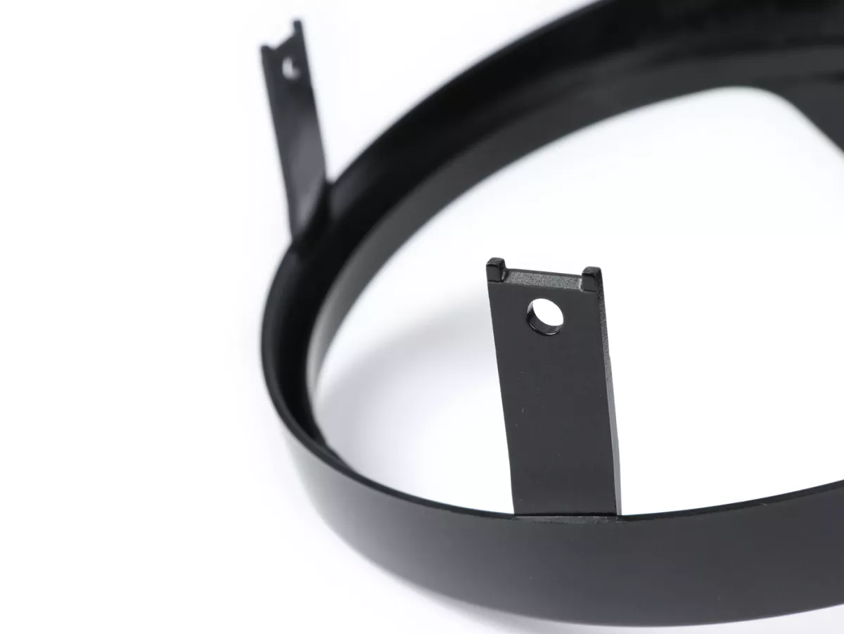 Aro embellecedor de faro con pantalla -MOTO NOSTRA- Vespa GTS 300 HPE (2019-2022), GTS 125 IGET (2019-2022) - negro brillante