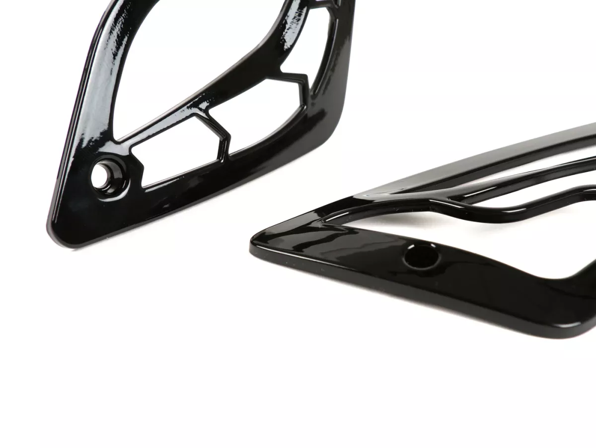 Kit grilles clignotants -MOTO NOSTRA- Vespa GT, GTL, GTV, GTS 125-300 - noir briliant