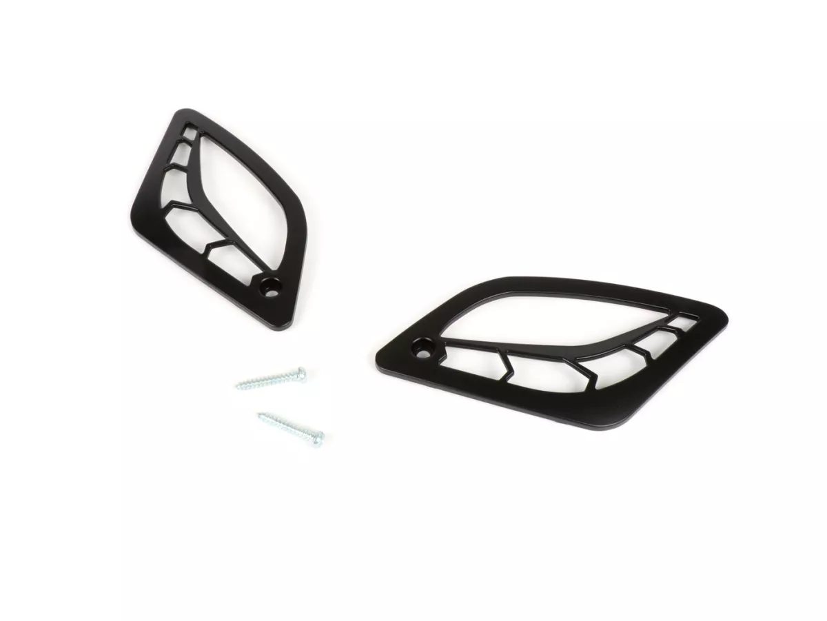 Pair of indicator grills -MOTO NOSTRA- Vespa GT, GTL, GTV, GTS 125-300 - rear - matt black