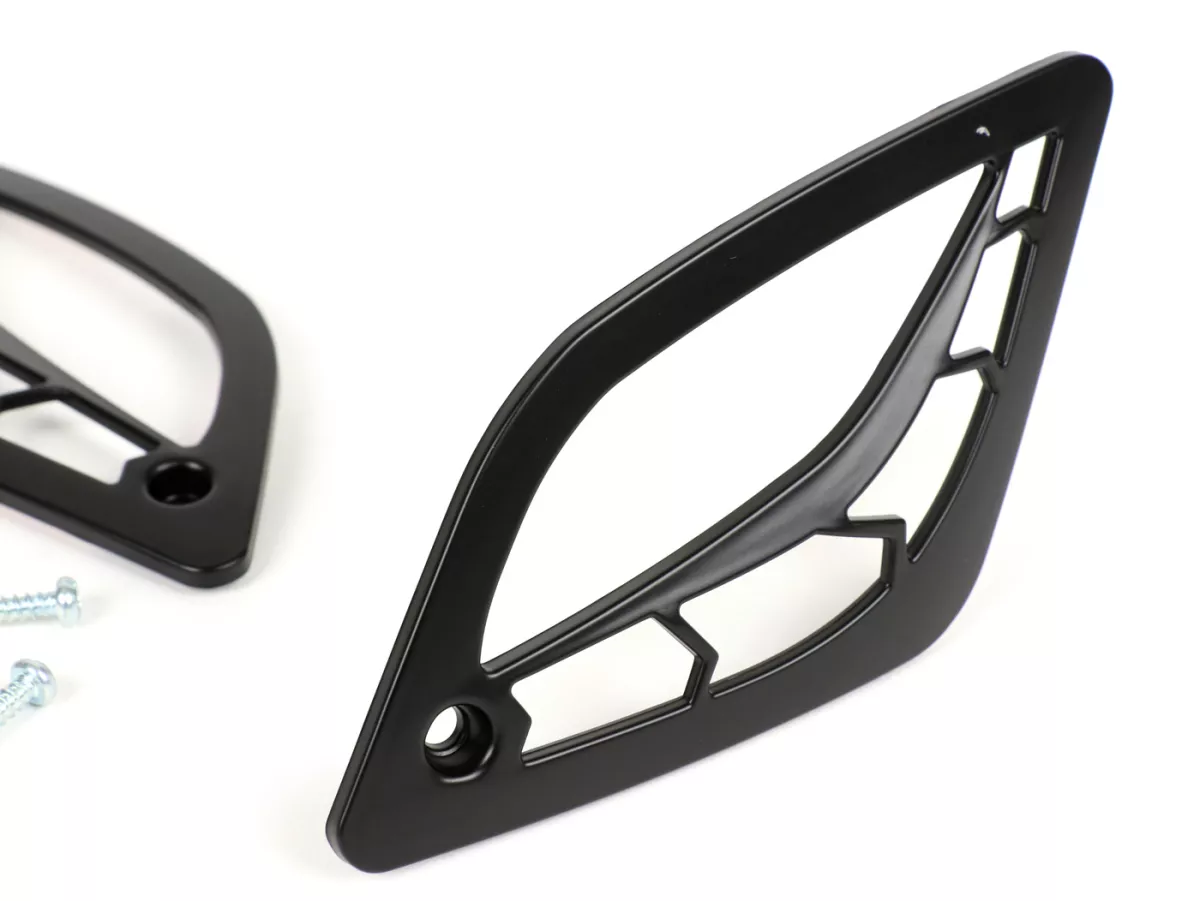 Pair of indicator grills -MOTO NOSTRA- Vespa GT, GTL, GTV, GTS 125-300 - rear - matt black