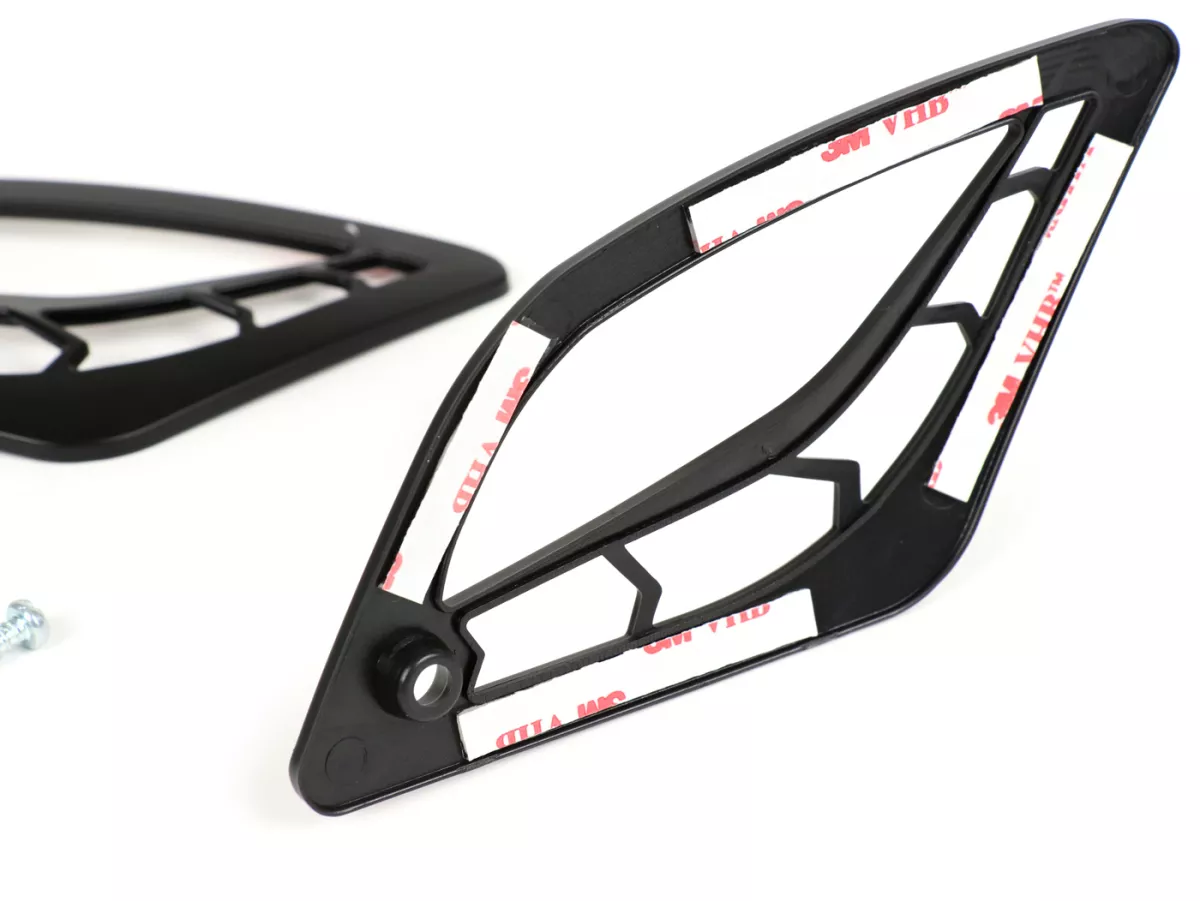 Pair of indicator grills -MOTO NOSTRA- Vespa GT, GTL, GTV, GTS 125-300 - rear - matt black