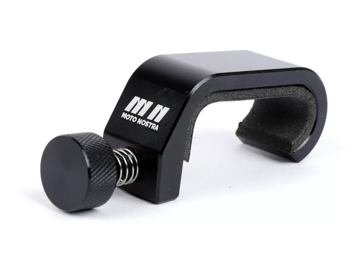 Soporte portaequipajes -MOTO NOSTRA, CNC, negro brillante-