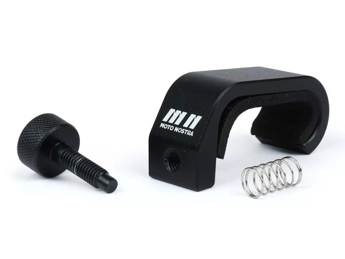 Pinza portaequipajes -MOTO NOSTRA, CNC, negro mate-