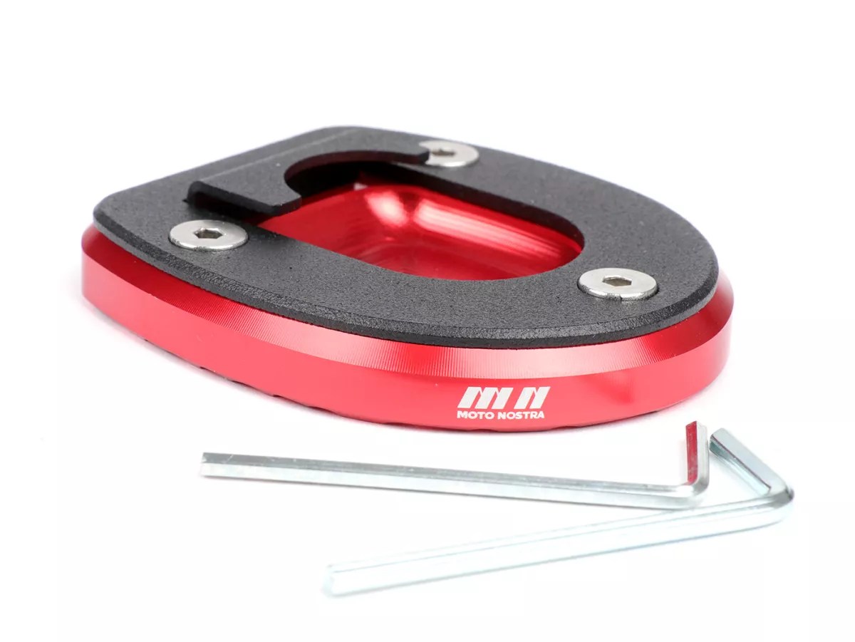 Extension de béquille latérale -MOTO NOSTRA, rouge- Vespa GT, GT L, GTS 125-300, GTV, GTS 125-300 Super