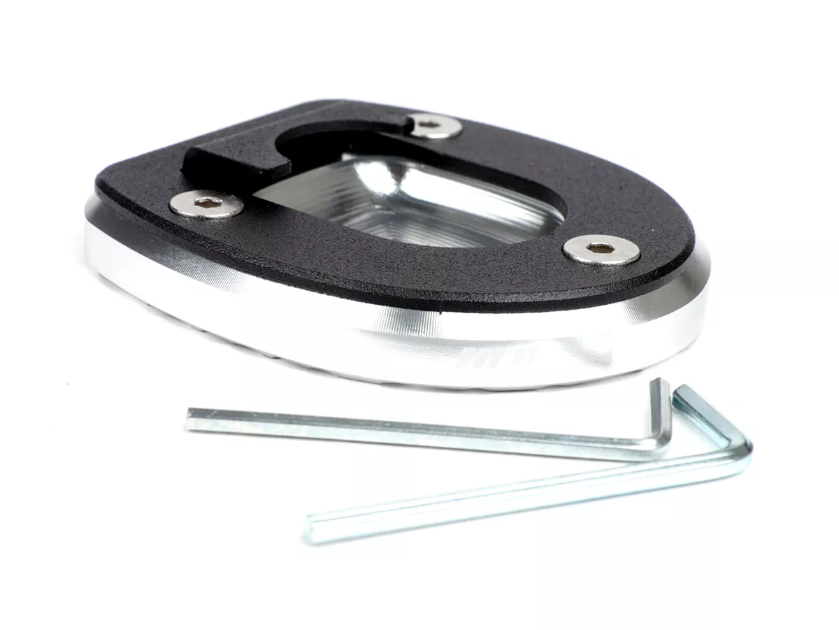 Side stand foot enlarger -MOTO NOSTRA, silver- Vespa GT, GT L, GTS 125-300, GTV, GTS 125-300 Super