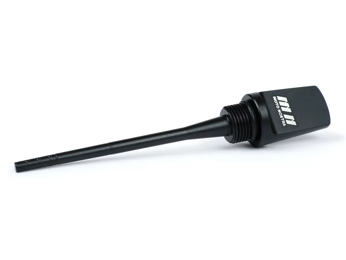 Steker pengisi oli dengan dipstick -MOTO NOSTRA- CNC black matt - Oli mesin - Vespa GTS HPE 300 (ZAPMA3600, ZAPMD310), Vespa GTS Super 125 (ZAPM45300, ZAPM45301), Vespa GTS Super HPE 300 (ZAPMA360, ZAPMD3100), Vespa GTS Super Sport 125 (ZAPM45300), Vespa 