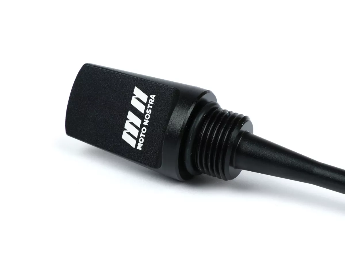 Steker pengisi oli dengan dipstick -MOTO NOSTRA- CNC black matt - Oli mesin - Vespa GTS HPE 300 (ZAPMA3600, ZAPMD310), Vespa GTS Super 125 (ZAPM45300, ZAPM45301), Vespa GTS Super HPE 300 (ZAPMA360, ZAPMD3100), Vespa GTS Super Sport 125 (ZAPM45300), Vespa 