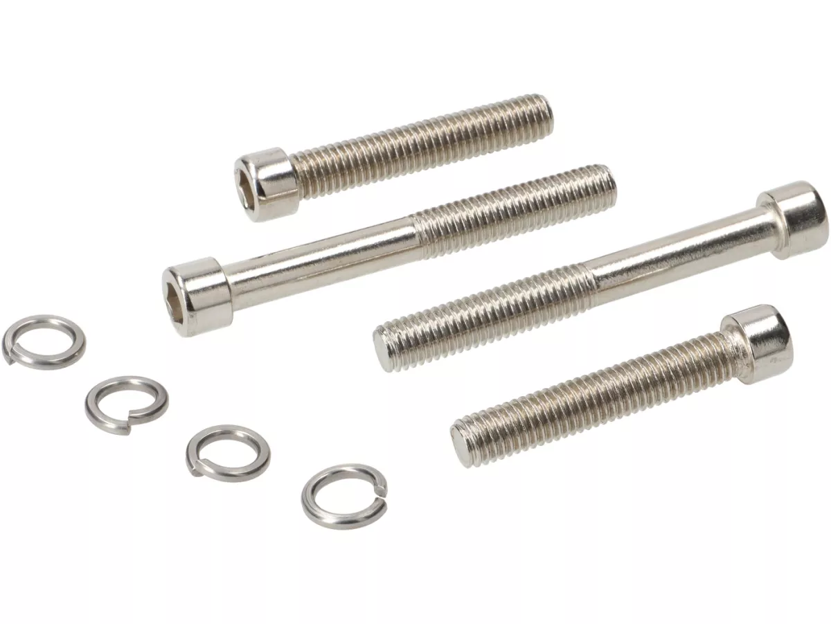 Pair of foot peg adapters for pillion rider -MOTO NOSTRA, CNC, silver- Vespa GT, GTL, GTS, GTV 125-310