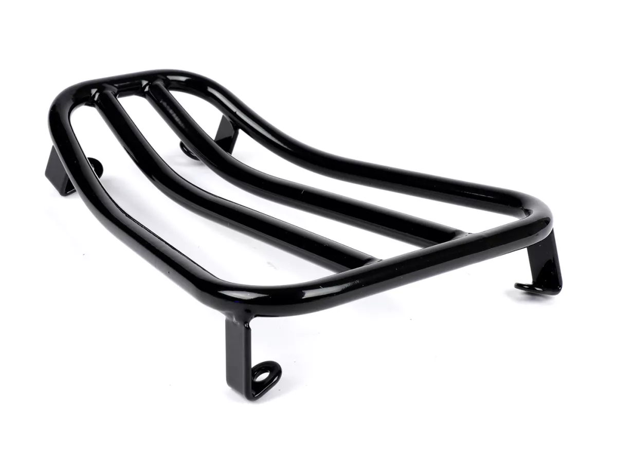 Luggage carrier step-through -MOTO NOSTRA V2.0, glossy black- Vespa GTS 125-310, GTV, GTL, GT