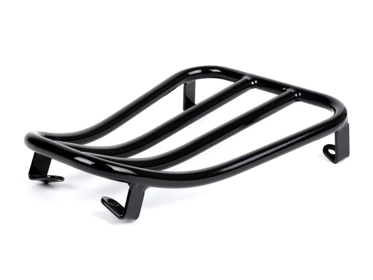 Luggage carrier step-through -MOTO NOSTRA V2.0, glossy black- Vespa GTS 125-310, GTV, GTL, GT