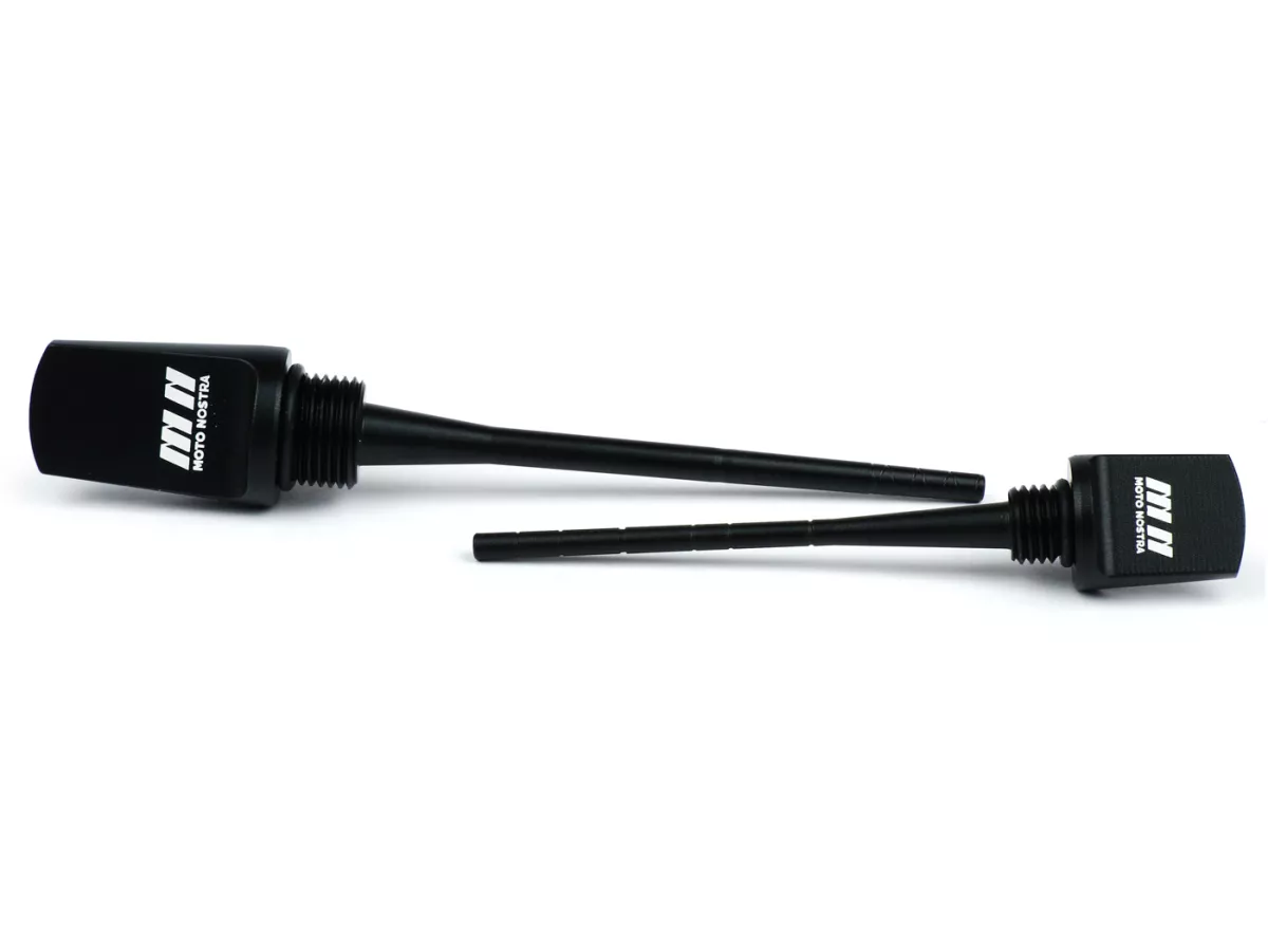 Kit vis de remplissage d'huile avec jauge, huile moteur + huile de transmission -MOTO NOSTRA, CNC, noir mat- Vespa GTS HPE 300 (ZAPMA3600, ZAPMD310), Vespa GTS Super 125 (ZAPM45300, ZAPM45301), Vespa GTS Super HPE 300 (ZAPMA360, ZAPMD3100), Vespa GTS Supe