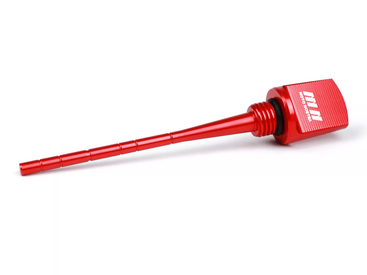 Varilla de aceite de la caja de cambios -MOTO NOSTRA, CNC, rojo- Piaggio 50-500 ccm