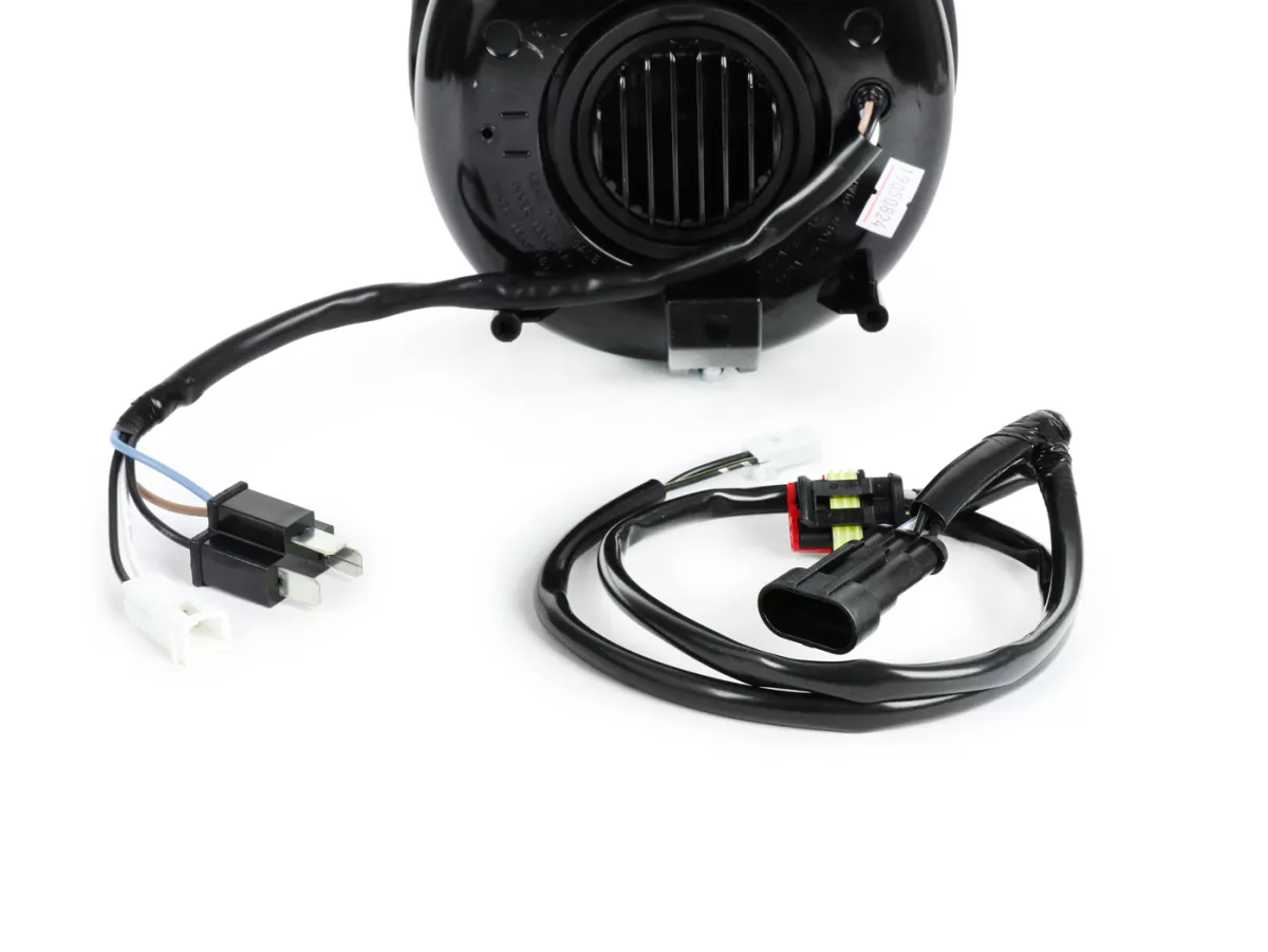 Faro delantero -MOTO NOSTRA- LED HighPower - GTS es decir Super 125-300 - (-2018, también apto para GT, GTS, GTL) - reflector cromado