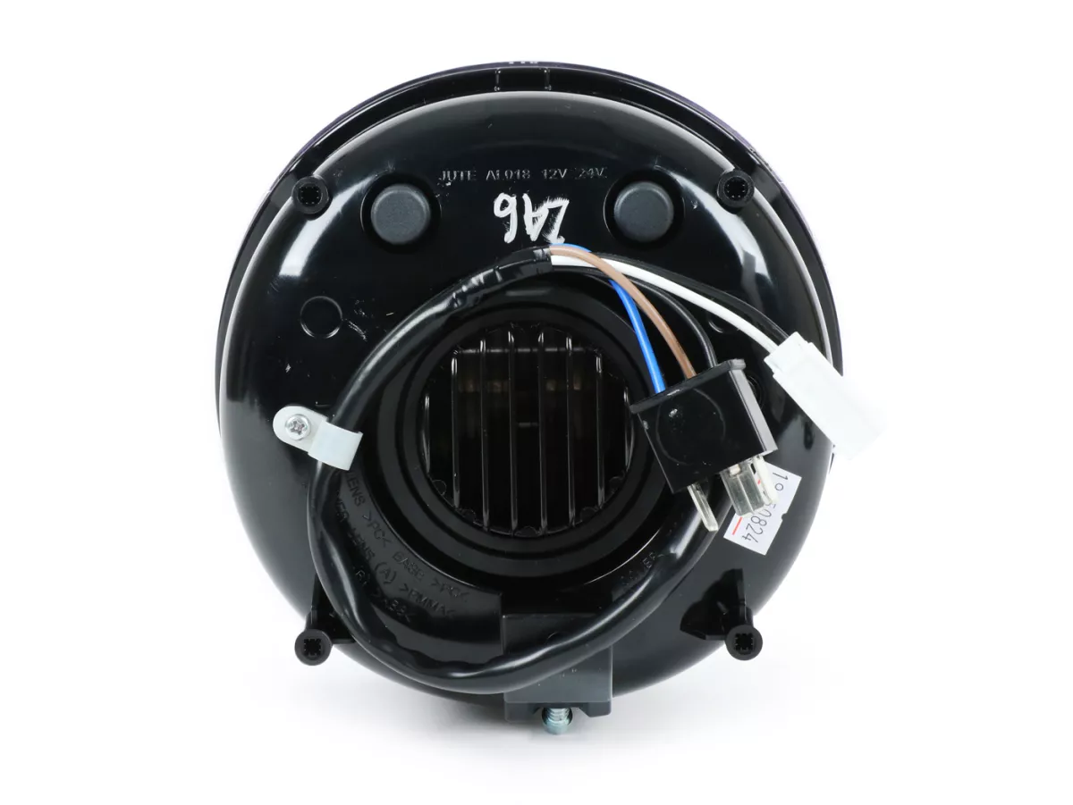 Faro delantero -MOTO NOSTRA- LED HighPower - GTS es decir Super 125-300 - (-2018, también apto para GT, GTS, GTL) - reflector cromado
