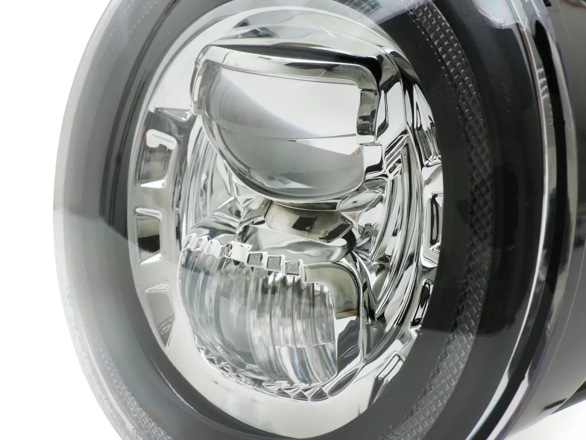 Faro delantero -MOTO NOSTRA- LED HighPower - GTS es decir Super 125-300 - (-2018, también apto para GT, GTS, GTL) - reflector cromado