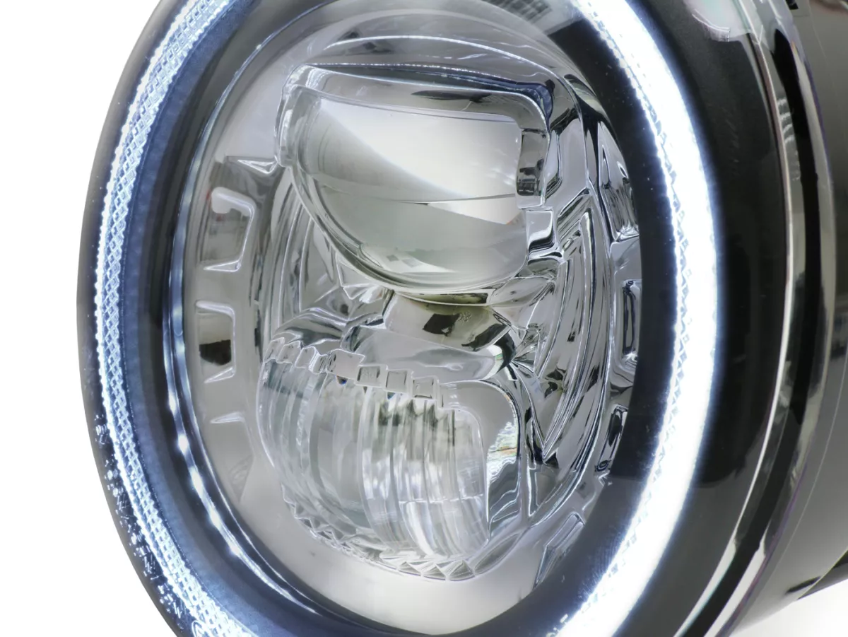 Faro delantero -MOTO NOSTRA- LED HighPower - GTS es decir Super 125-300 - (-2018, también apto para GT, GTS, GTL) - reflector cromado