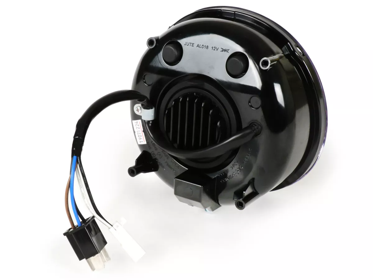 Lampu depan -MOTO NOSTRA- LED Daya Tinggi - GTS yaitu Super 125-300 - (-2018, juga cocok untuk GT, GTS, GTL) - reflektor hitam
