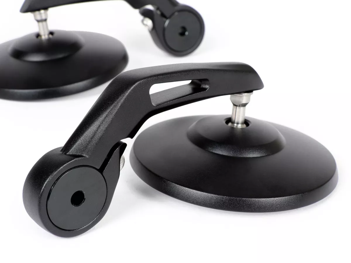 Mirror set -MOTO NOSTRA 1400- handle bar ends- aluminum- Ø=95mm- mat black anodised- E-marked