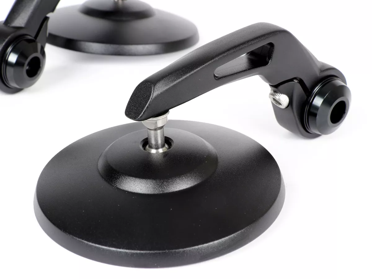 Mirror set -MOTO NOSTRA 1400- handle bar ends- aluminum- Ø=95mm- mat black anodised- E-marked