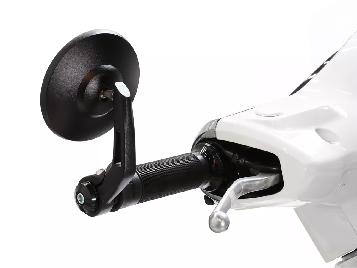 Mirror set -MOTO NOSTRA 1400- handle bar ends- aluminum- Ø=95mm- mat black anodised- E-marked