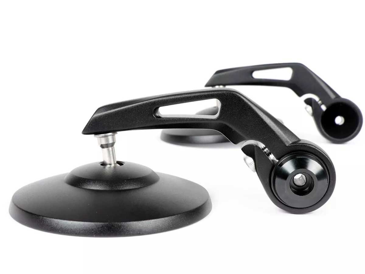 Mirror set -MOTO NOSTRA 1400- handle bar ends- aluminum- Ø=95mm- mat black anodised- E-marked