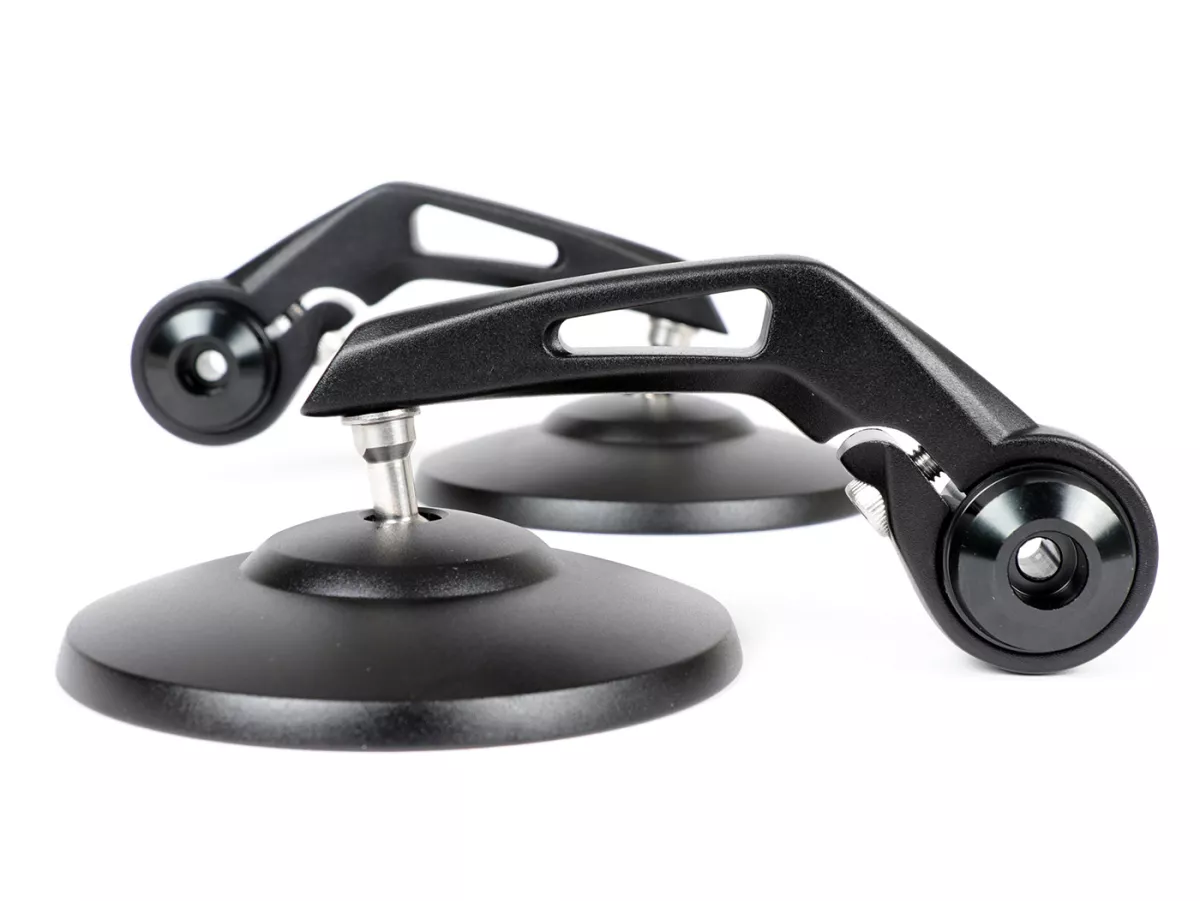 Mirror set -MOTO NOSTRA 1400- handle bar ends- aluminum- Ø=95mm- mat black anodised- E-marked