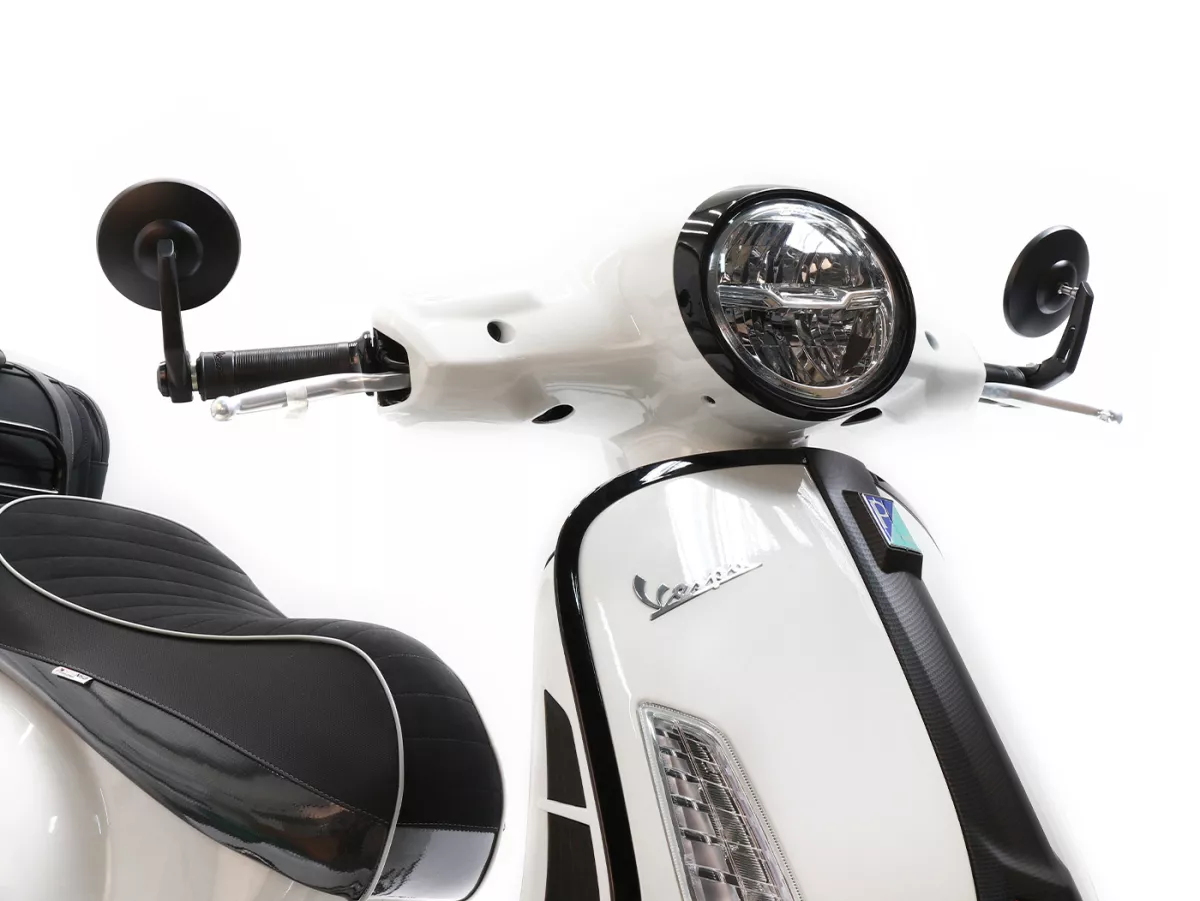 Mirror set -MOTO NOSTRA 1400- handle bar ends- aluminum- Ø=95mm- mat black anodised- E-marked