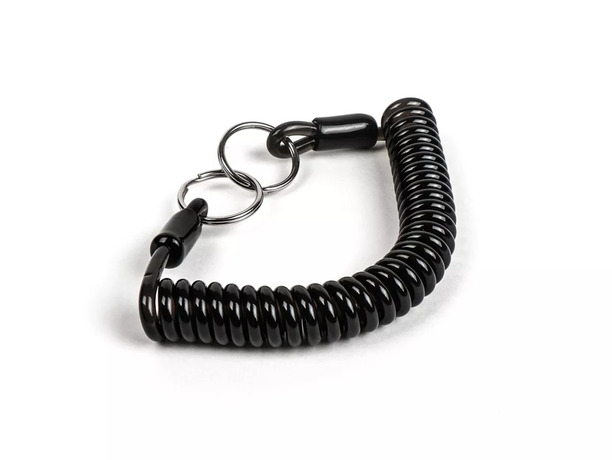 Nyckelspiral - Nyckelring -MOTO NOSTRA- Längd 150 mm - Svart