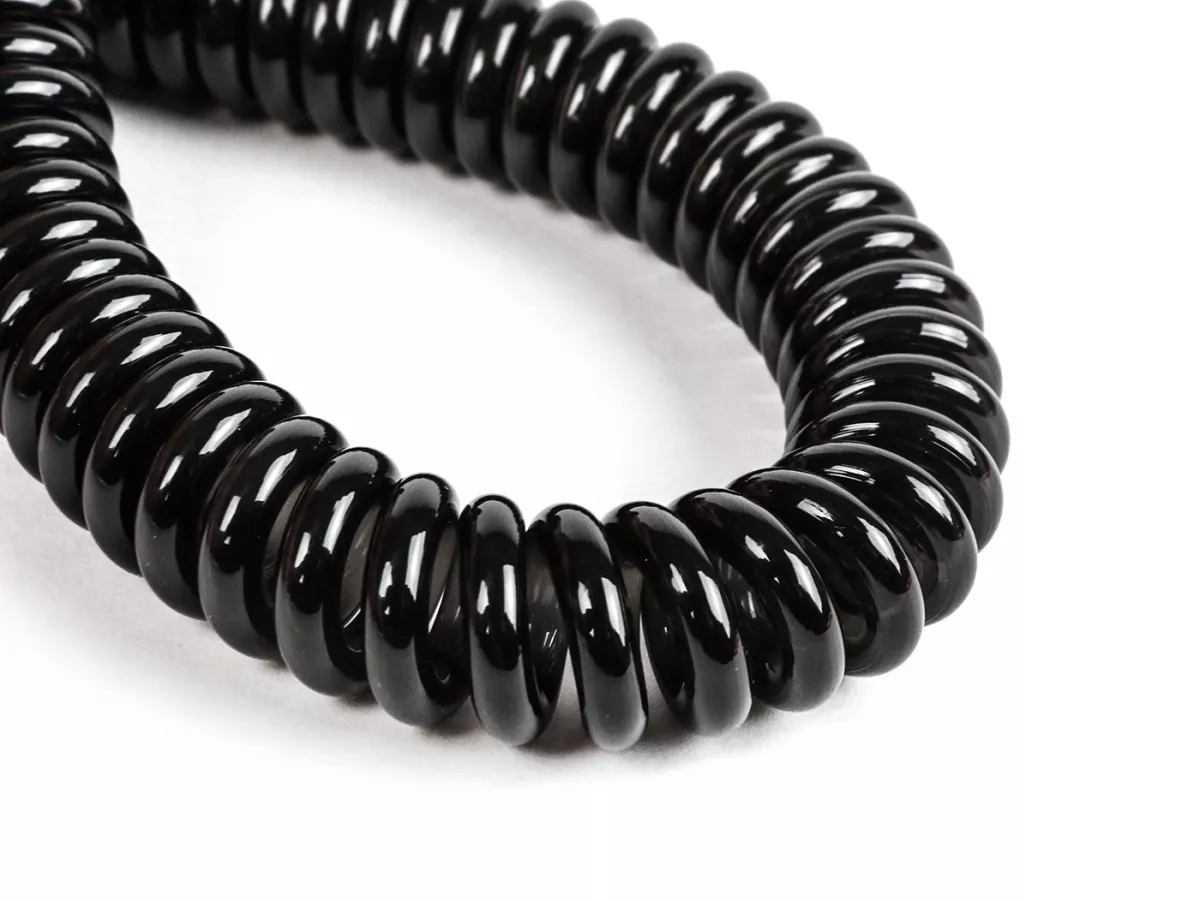 Nyckelspiral - Nyckelring -MOTO NOSTRA- Längd 150 mm - Svart