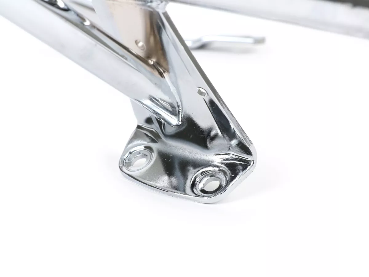 Porte bagages arrière rabattable -MOTO NOSTRA- Vespa Primavera 50 (ZAPC53100, ZAPC53200), Vespa Primavera 125 (ZAPM81100), Vespa Primavera 150 (ZAPM81200), Vespa Sprint 50 (ZAPC53101, ZAPC53201), Vespa Sprint 125 (RP8M82111, ZAPM81300, ZAPM81301) - chromé
