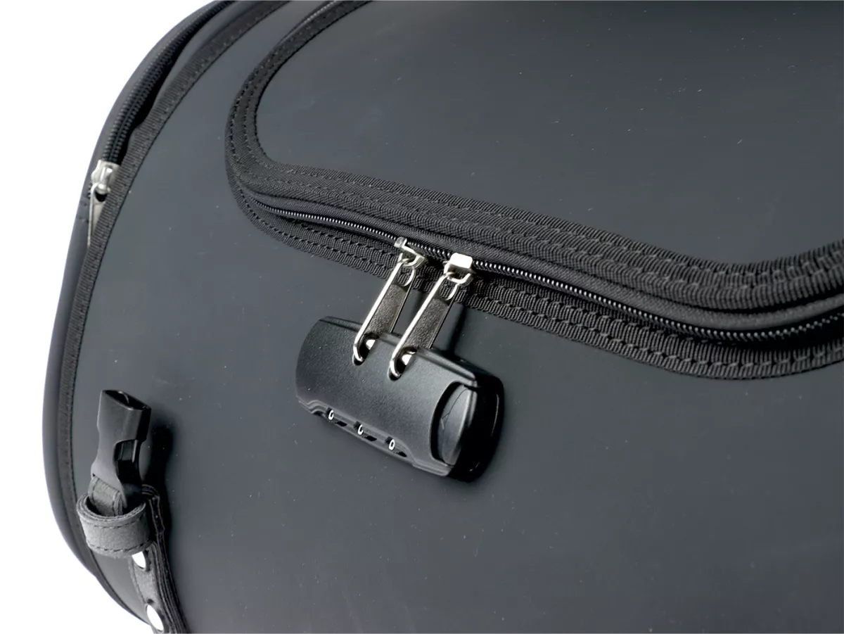 Roll bag (large) for carrier (alternative to topcase) -MOTO NOSTRA Classic 'PU' 480x300x270mm- suitable for e.g. Vespa, Lambretta, GTS, GTV, LX/LXV, ET4, S50-150, Sprint, Primavera - 35 litres - black