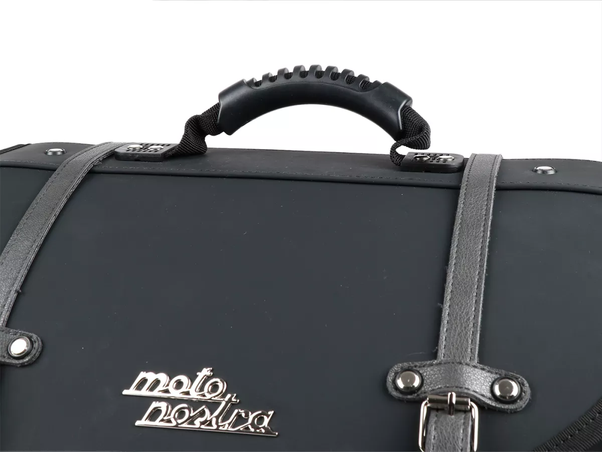 Roll bag (large) for carrier (alternative to topcase) -MOTO NOSTRA Classic 'PU' 480x300x270mm- suitable for e.g. Vespa, Lambretta, GTS, GTV, LX/LXV, ET4, S50-150, Sprint, Primavera - 35 litres - black