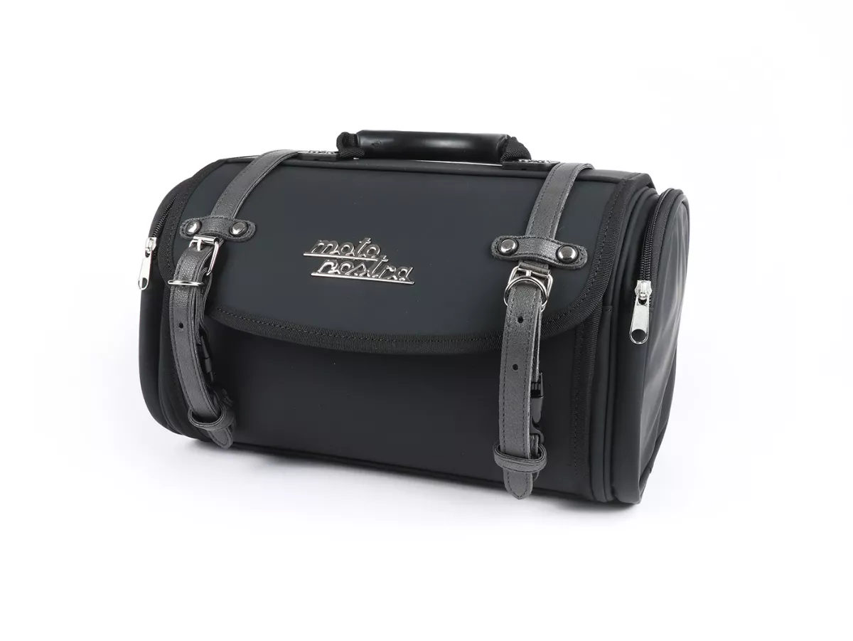 Koffer - Tas (klein) voor bagagedrager (alternatief voor topkoffer) -MOTO NOSTRA Classic 'PU' 330x190x180mm- geschikt voor o.a. Vespa, Lambretta, GTS 125-300, GTV, LX/LXV, ET4, S50-150, Sprint, Primavera - 10 liter - zwart